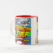 最高のMom Ever Personalize漫画 ツートーンマグカップ (正面左)