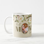 最高のMom Ever PhotoフローラMag コーヒーマグカップ (左)