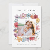 最高のMom Ever Photo Card カード (正面)