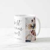 最高のMom Ever Photo Collageとスクリプかわいらしト コーヒーマグカップ (正面右)