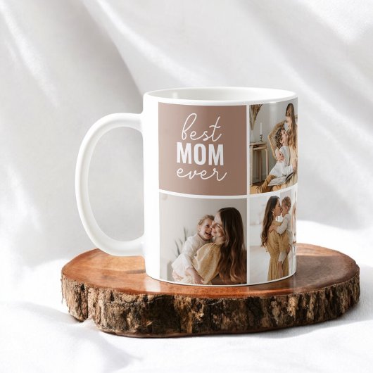 最高のMom Ever Photo Collage コーヒーマグカップ