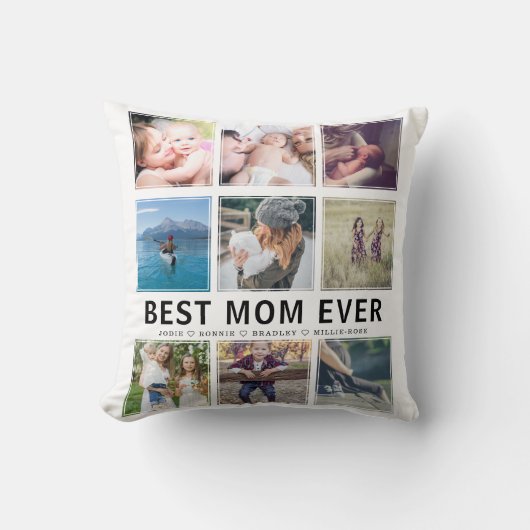 最高のMom Ever Photo Collage Keepake クッション (正面)