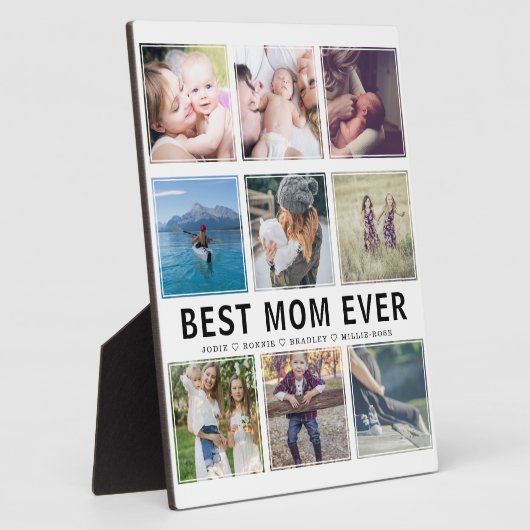 最高のMom Ever Photo Collage Keepake フォトプラーク (側面)