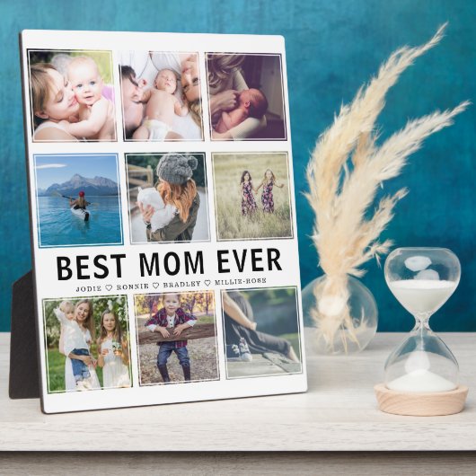 最高のMom Ever Photo Collage Keepake フォトプラーク (側面)