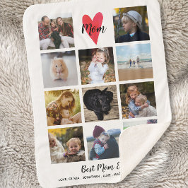 最高のMom Ever Photo Collage Mother's Day誕生日 シェルパブランケット