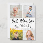 最高のMom Ever Photo Collage Mother's Day Card 招待状 (正面)