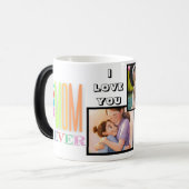 最高のMom Ever Photo Collage & Name モーフィングマグカップ (正面左)