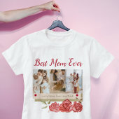 最高のMom Ever Photo Collage Names Mothers Day Kids Tシャツ