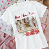 最高のMom Ever Photo Collage Names Mothers Day Kids Tシャツ
