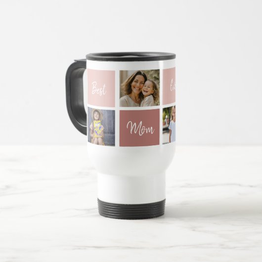 最高のMom Ever Photo Script トラベルマグ (正面左)