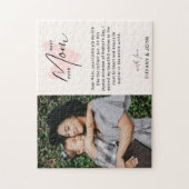 最高のMom Ever Pinkハートスクリプトかわいいメッセージ ジグソーパズル (縦)