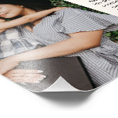 最高のMom Ever Pinkハートスクリプトかわいいメッセージ フォトプリント (角)