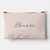 最高のMom Ever Pink 3枚写真モノグラムの アクセサリーポーチ (裏面)