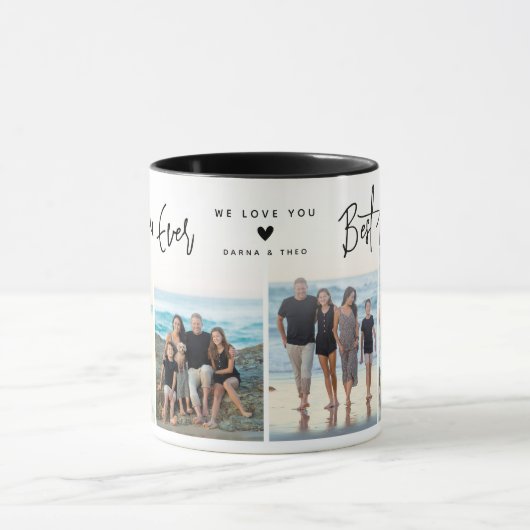 最高のMom Ever Script 4x写真 マグカップ (中央)