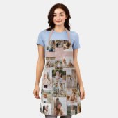 最高のMom Ever Script Mother's Day Photo Collage エプロン (着用した状態)