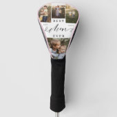 最高のMom Ever Script Mother's Day Photo Collage ゴルフヘッドカバー (正面)