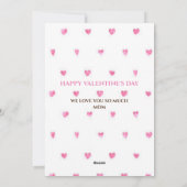 最高のMom Ever Valentine's Dayハート写真Pink Ho シーズンカード (裏面)