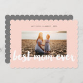 最高のMom Ever Whiteはっきりした Brush写モダン真 (正面/裏面)