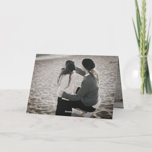 最高のMom Ever Whiteはっきりした Brush写モダン真 カード (裏面)