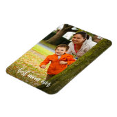 最高のMom Ever Whiteスクリプトカスタム写真 マグネット (左側)