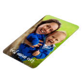 最高のMom Ever White Script写真テンプレート マグネット (左側)