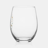 最高のMom Ever withフローラフレーム – Mom Gift - ステムなしワイングラス (左)