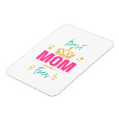 最高のMom Ever with Crown王室の - Gift for母 マグネット (左側)