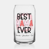 最高のMom Ever with Kids's Names飲み物用品 ガラス缶 (裏面)