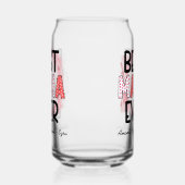 最高のMom Ever with Kids's Names飲み物用品 ガラス缶 (左)