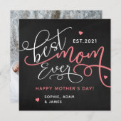 最高のMom Ever Writhal Script (正面/裏面)