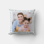 最高のMOM EverCute モダン Photo Blue Mother's Day クッション (正面)