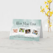 最高のMom Every Kidsフォト誕生日カード カード (黄色い花)