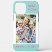 最高のMom in the Universeの写真カスタム |ミントピンク Case-Mate iPhoneケース (裏面)