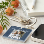 最高のMOM Kids Photo Mother's Day キーホルダー (正面右)