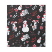 最高のMom Penguinクリスマスパターン ノートパッド (正面)