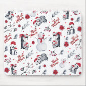 最高のMom Penguinクリスマスパターン マウスパッド (正面)