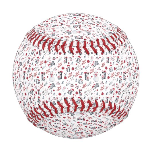 最高のMom Penguinクリスマスパターン 野球ボール (正面)