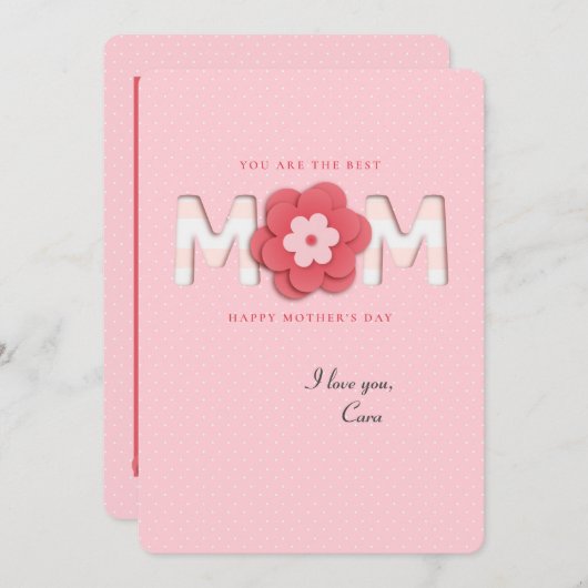 最高のMom Photo Card 招待状 (正面/裏面)
