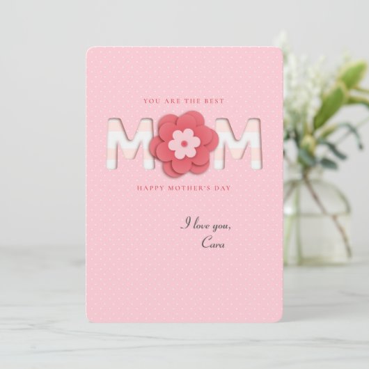 最高のMom Photo Card 招待状 (スタンド正面)
