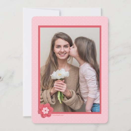 最高のMom Photo Card 招待状 (裏面)