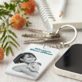 最高のMom photo green文字 キーホルダー (正面右)