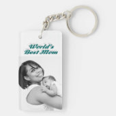 最高のMom photo green文字 キーホルダー (裏面)