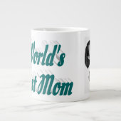 最高のMom photo green文字 ジャンボコーヒーマグカップ (正面)