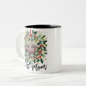 最高のMom Photo Hollyリース ツートーンマグカップ (正面左)