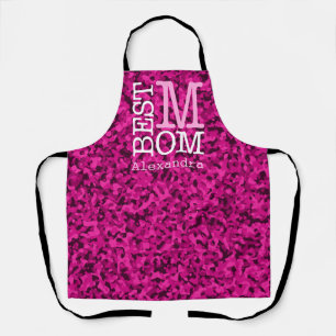 最高のMom Pink Camouflage名パーソナライズされた エプロン