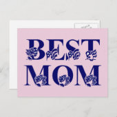 最高のMom USAフラグ文字はがき ポストカード (正面/裏面)