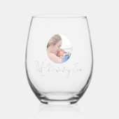 最高のMommy Everカスタムフォトスクリプト名 ステムなしワイングラス (正面)