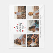 最高のMommy Everタイポグラフィ赤いハート5枚 フリースブランケット (正面)