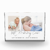 最高のMommy Ever 2 Photos Script 1st Mothers Day フォトブロック (正面)