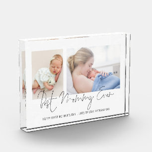 最高のMommy Ever 2 Photos Script 1st Mothers Day フォトブロック